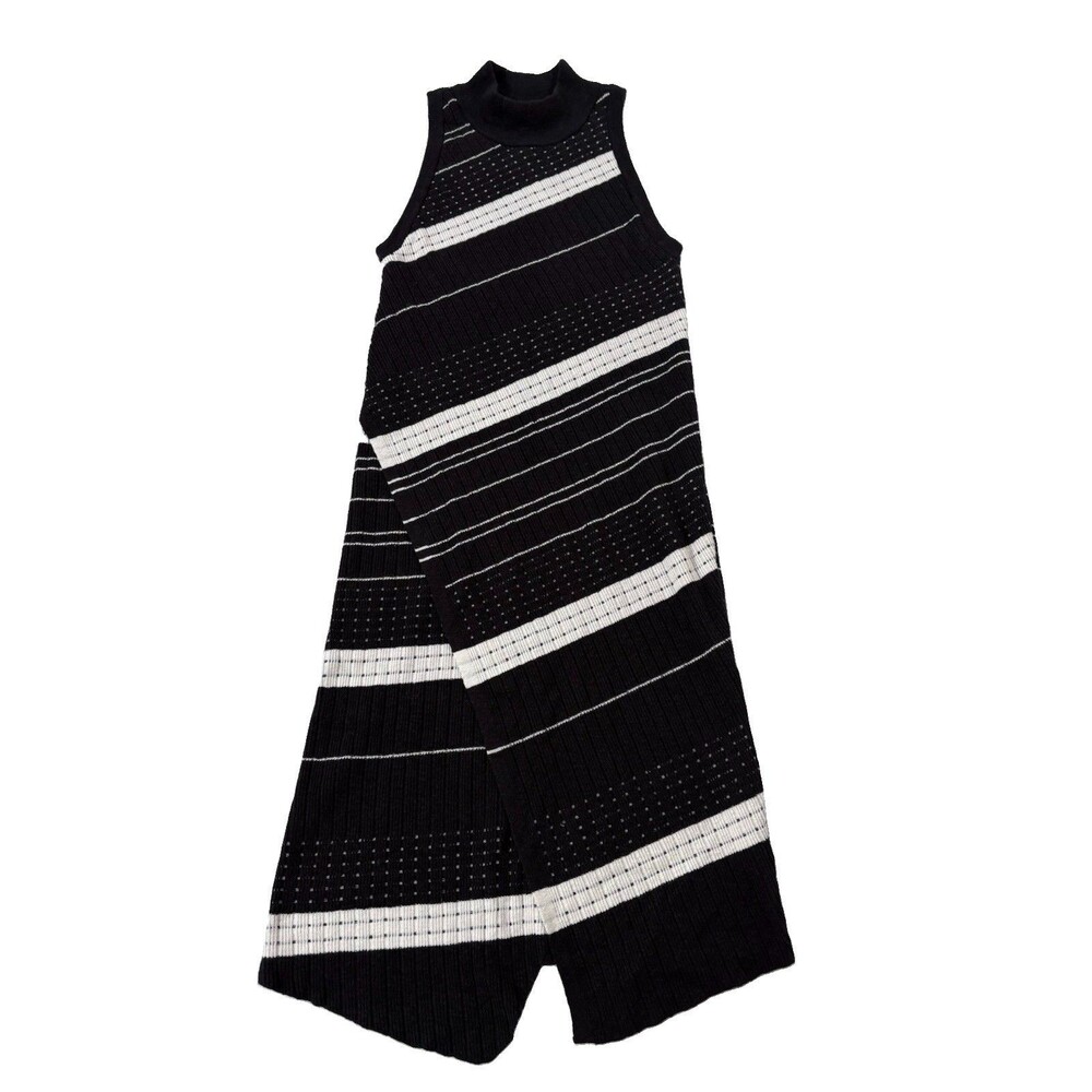 Anthropologie Moth Velda Asymmetric Knit Sweater Dress Women Striped M